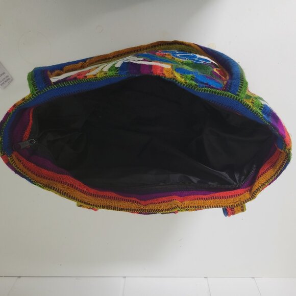 Handmade Floral Embroidered Mexican Shoulder Bag - Picture 4 of 12